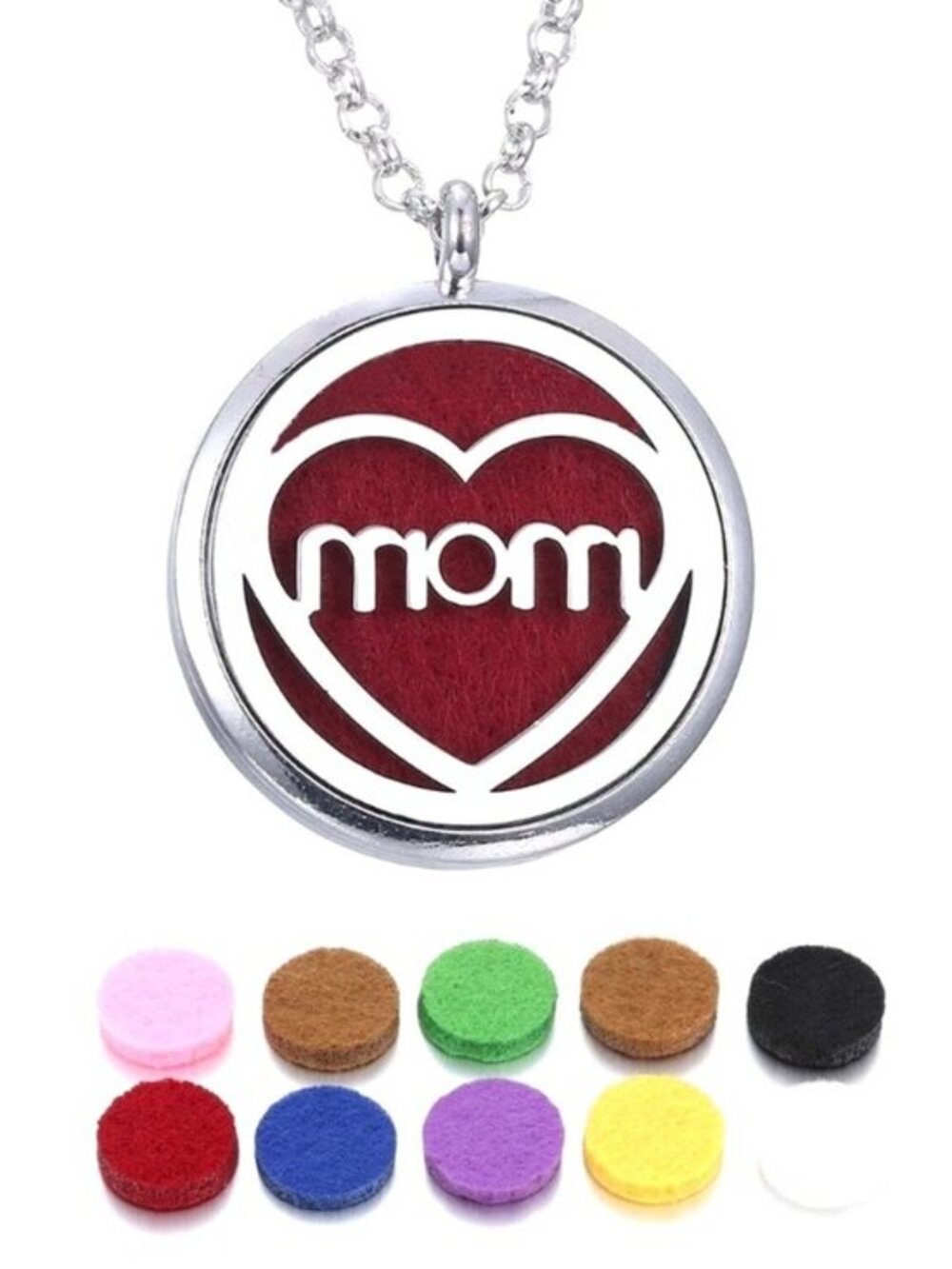 Essential‎ Oil Diffuser NECKLACE Pendant Stainless Steel Aromatherapy MOM